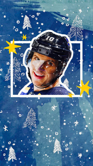 St. Louis Blues Brayden Schenn Theme Christmas Card Wallpaper