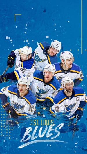 St. Louis Blues Hockey Team In Action Wallpaper