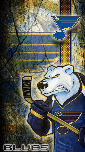 St Louis Blues Polar Bear Mascot Wallpaper