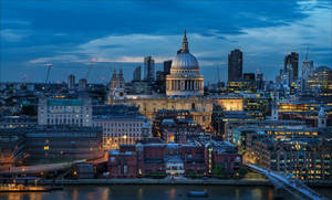 St Paul City Of London Evening Wallpaper