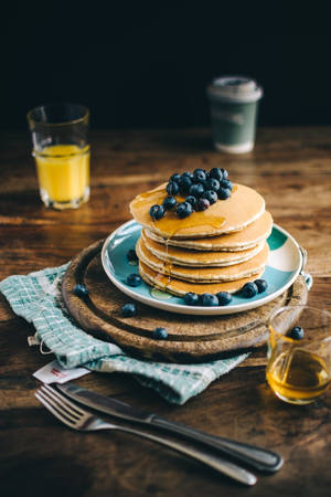 Stack Of Pancake Breakfast Wallpaper