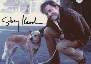 Stacy Keachwith Dog Autographed Photo Wallpaper