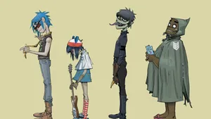 Standing Side View Gorillaz Wallpaper