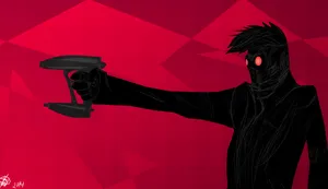 Star Lord Red And Black Wallpaper