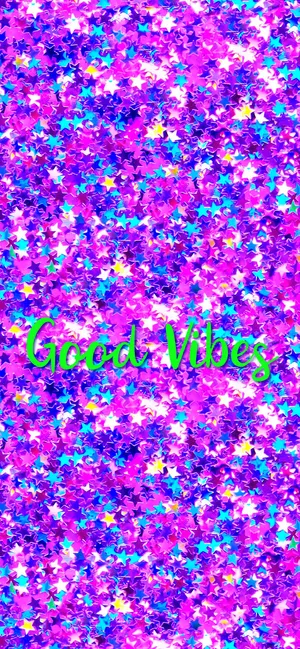 Star Sequins Good Vibes Iphone Wallpaper