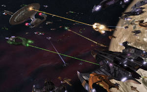 Star Trek Starship Battle Wallpaper