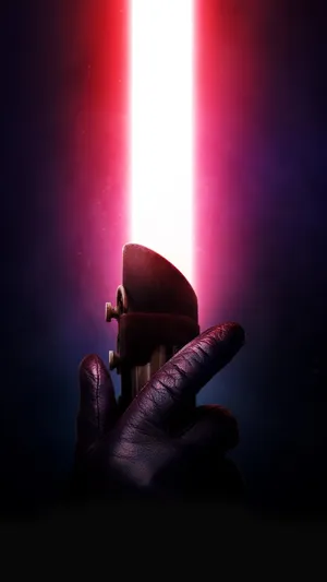Star Wars Hand Holding Red Lightsaber Wallpaper