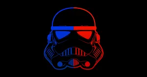 Star Wars Red Blue Stormtrooper Helmet Wallpaper