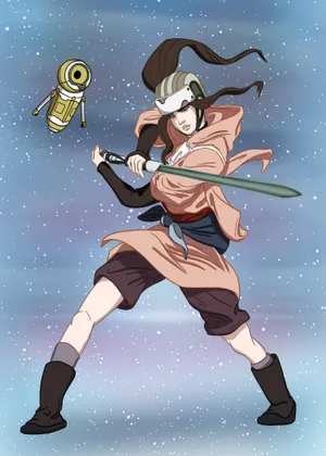 Star Wars Visions Samurai Jedi Wallpaper