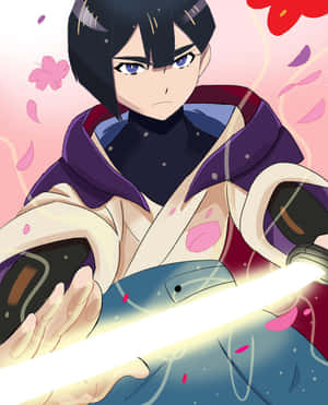 Star Wars Visions Samuraiwith Lightsaber Wallpaper