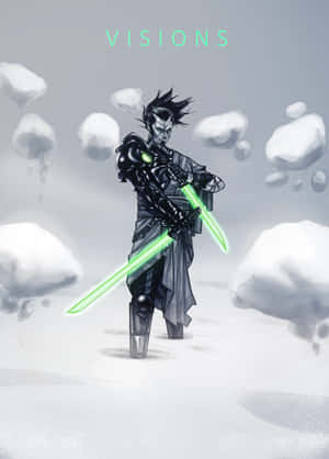 Star Wars Visions Warriorwith Lightsabers Wallpaper