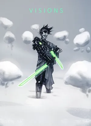 Star Wars Visions Warriorwith Lightsabers Wallpaper