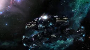 Starcraft 2 Galaxy Spaceships Wallpaper