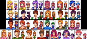 Stardew Valley 2d Rpg Character List Wallpaper