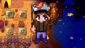 Stardew Valley Pixel Fisherman Wallpaper