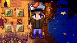 Stardew Valley Pixel Fisherman Wallpaper