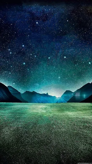 Starry Night Over Sunrise Portrait Wallpaper