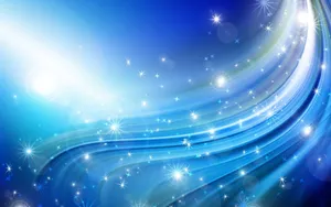 Stars On Wavy Blue Background Wallpaper