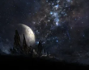 Stars, People, Planet, Art Wallpaper