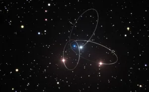 Stars, Space, Rings, Glow Wallpaper