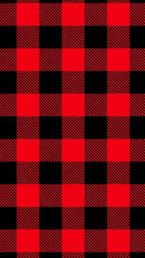 Statement Making – Red And Black Plaid Wallpaper