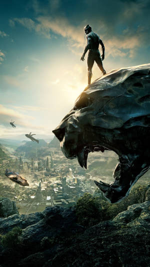 Statue Head Of Black Panther Wallpaper