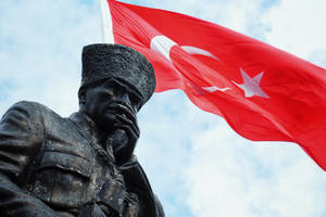 Statue Of Araturk In Kocatepe Wallpaper