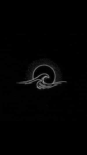 Stay Connected - A Sleek Black And White Phone Showcasing Year-round Style Wallpaper