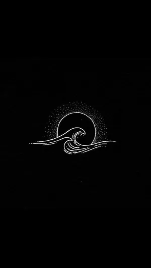 Stay Connected - A Sleek Black And White Phone Showcasing Year-round Style Wallpaper