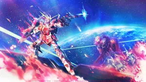 Stay Up-to-date With Your Favorite Anime By Downloading A Gundam Desktop Wallpaper Wallpaper