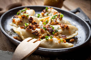 Steamed Scallion Pierogi Wallpaper