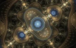 Steampunk Digital Fractal Wallpaper