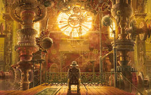 Steampunk Old Man's House Wallpaper