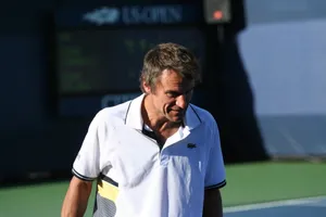 Stefan Edberg On A Tennis Court Wallpaper