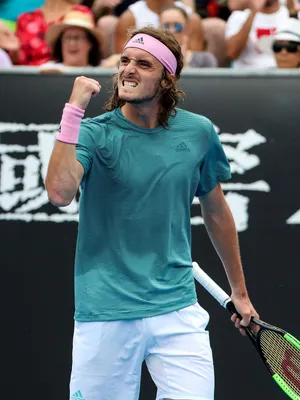 Stefanos Tsitsipas Gritted Teeth Wallpaper