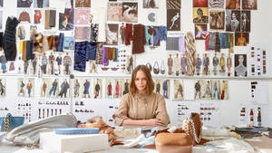 Stella Mccartney In Her Fashion Studio Wallpaper