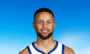 Steph Curry Against Blue Gradient Backdrop Wallpaper