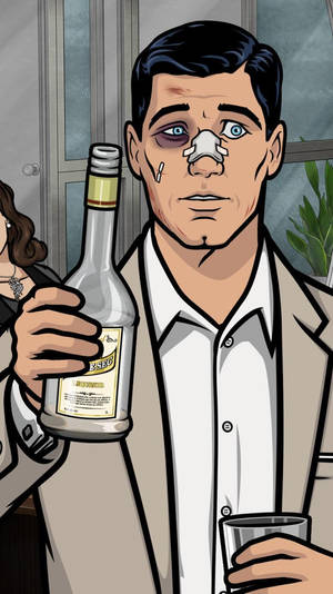 Sterling Archer Black Eye Wallpaper
