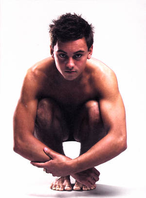 Stern Focused Tom Daley Wallpaper