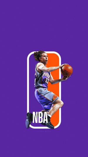 Steve Nash Minimalist Purple Wallpaper