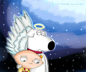 Stewie Griffin With Angel Brian Wallpaper