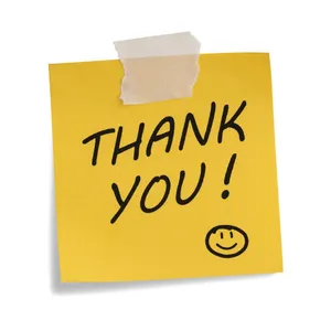 Sticky Note To Say Thanks For Watching Wallpaper