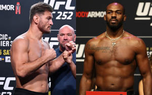 Stipe Miocic And Jon Jones Comparison Wallpaper