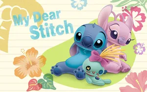 Stitch And Angel, A Couple Made In Heaven. Wallpaper