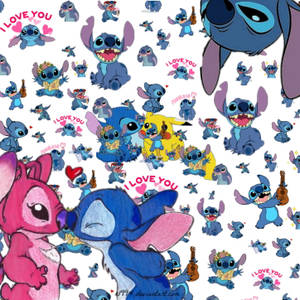 Stitch And Angel Random Wallpaper