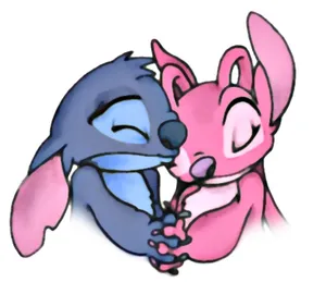 Stitch Angel Holding Hands Wallpaper
