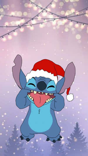 Stitch Cartoon Tongue Out Wallpaper