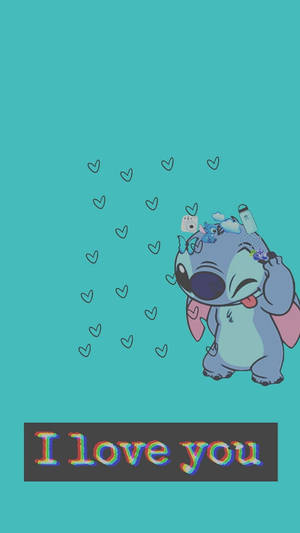 Stitch Love Aesthetic Wallpaper