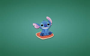Stitch Snuggled Up On A Comfy Pillow! Wallpaper