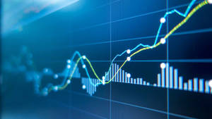Stock Market Blue Gridlines Wallpaper
